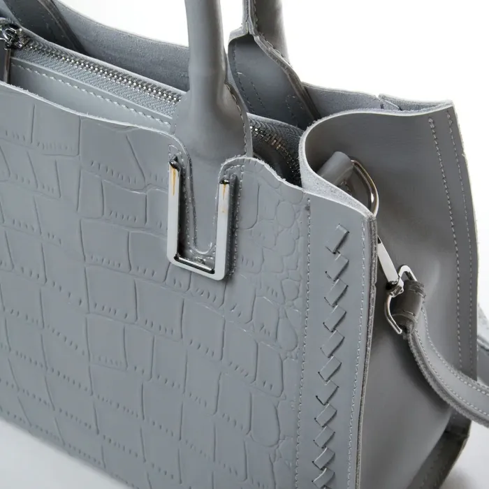 Сумка Жіноча Класична шкіряна ALEX RAI 43-1549 light-grey