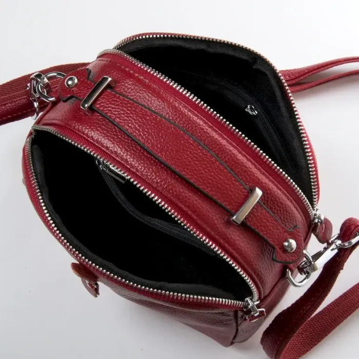 Сумка Женская Клатч кожа ALEX RAI BM 2906 bordo