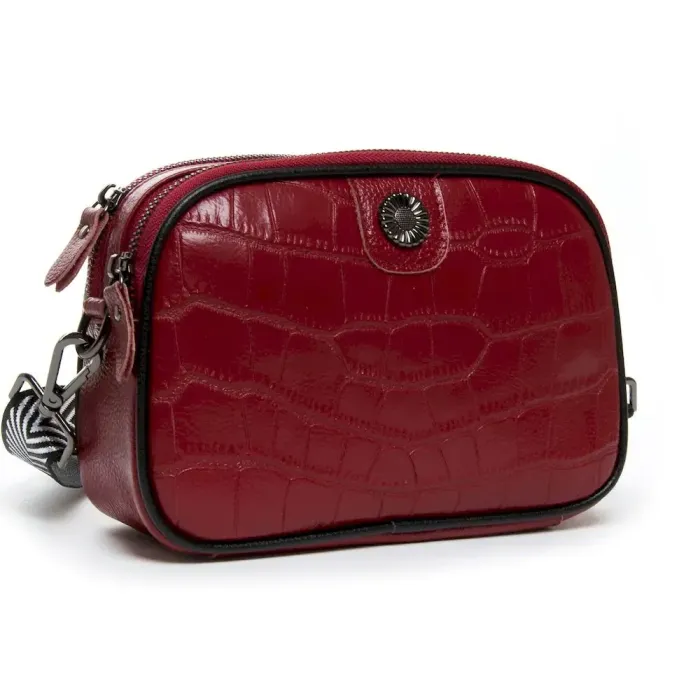 Сумка Жіноча Клатч шкіряна ALEX RAI BM 881 bordo