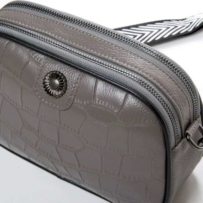 Сумка Жіноча Клатч шкіряна ALEX RAI BM 881 grey