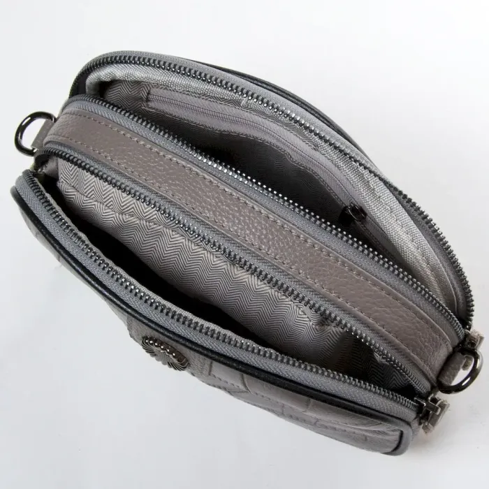 Сумка Жіноча Клатч шкіряна ALEX RAI BM 881 grey
