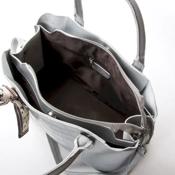 Сумка Жіноча Класична шкіряна ALEX RAI 46-9382 light-grey