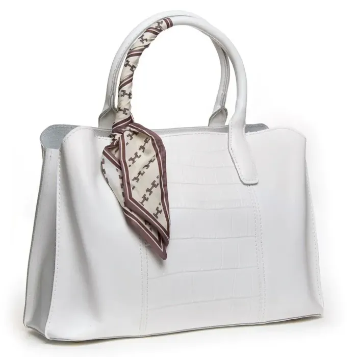 Сумка Жіноча Класична шкіряна ALEX RAI 46-9382 white