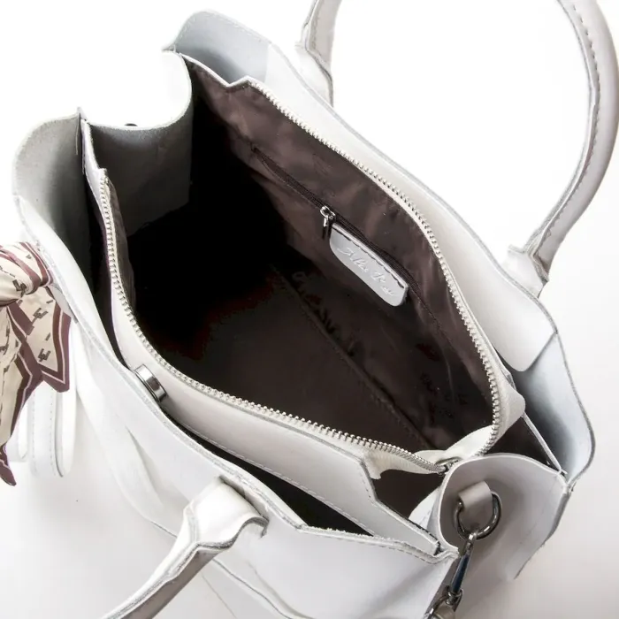 Сумка Жіноча Класична шкіряна ALEX RAI 46-9382 white