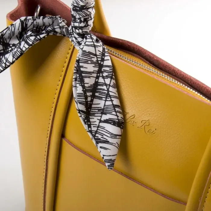 Сумка Жіноча Класична шкіряна ALEX RAI 42-9712 brilliant-yellow