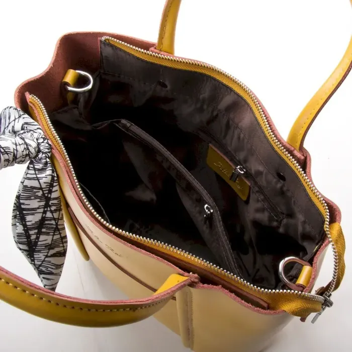 Сумка Жіноча Класична шкіряна ALEX RAI 42-9712 brilliant-yellow