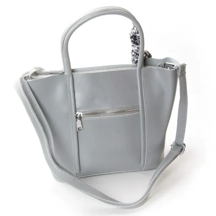 Сумка Жіноча Класична шкіряна ALEX RAI 42-9712 lighr-grey