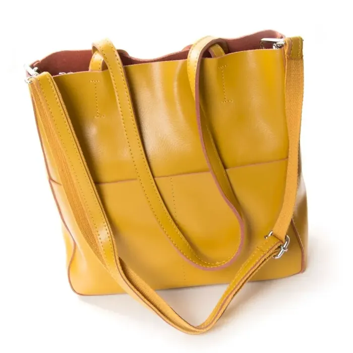 Сумка Жіноча Класична шкіряна ALEX RAI 48-9384 yellow