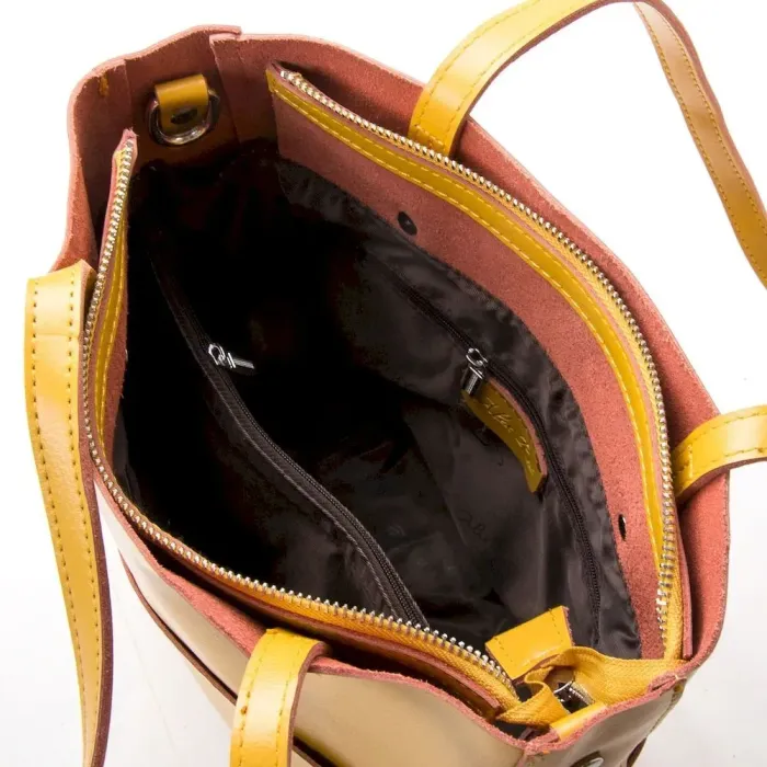 Сумка Жіноча Класична шкіряна ALEX RAI 48-9384 yellow