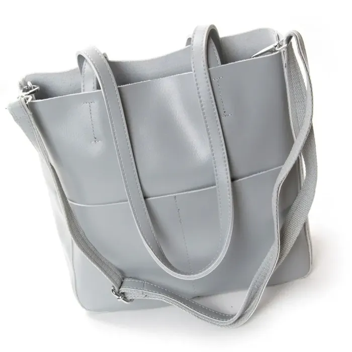 Сумка Жіноча Класична шкіряна ALEX RAI 48-9384 grey