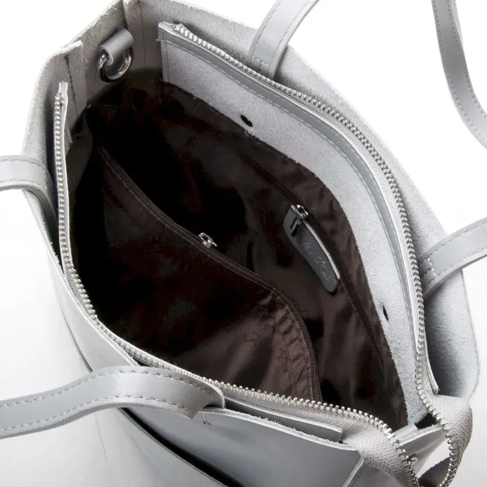 Сумка Жіноча Класична шкіряна ALEX RAI 48-9384 grey