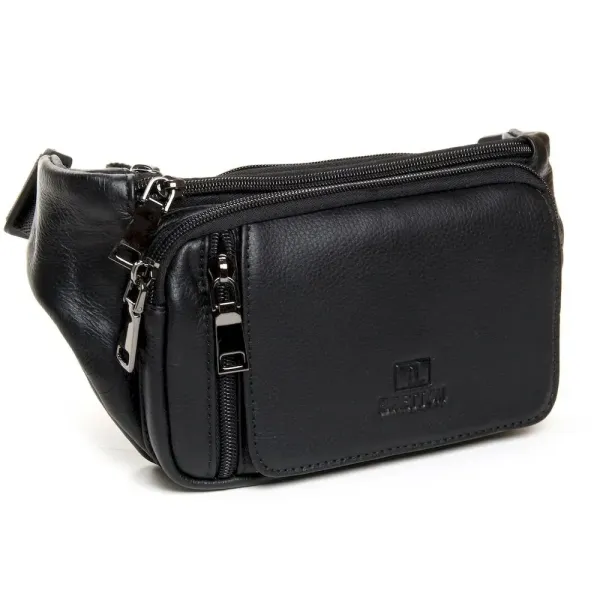 Сумка Мужская На пояс кожа BRETTON 8786-34 black