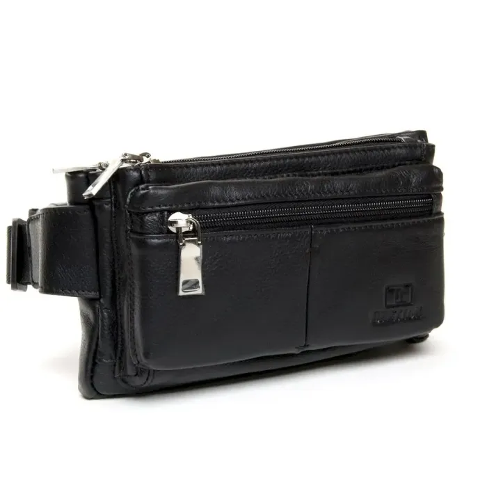 Сумка Мужская На пояс кожа BRETTON 8786-1 black