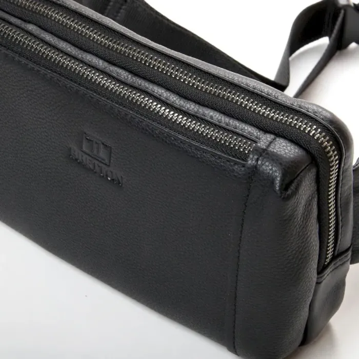 Сумка Мужская На пояс кожа BRETTON 2001-3 black
