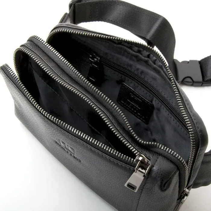 Сумка Мужская На пояс кожа BRETTON 2001-3 black