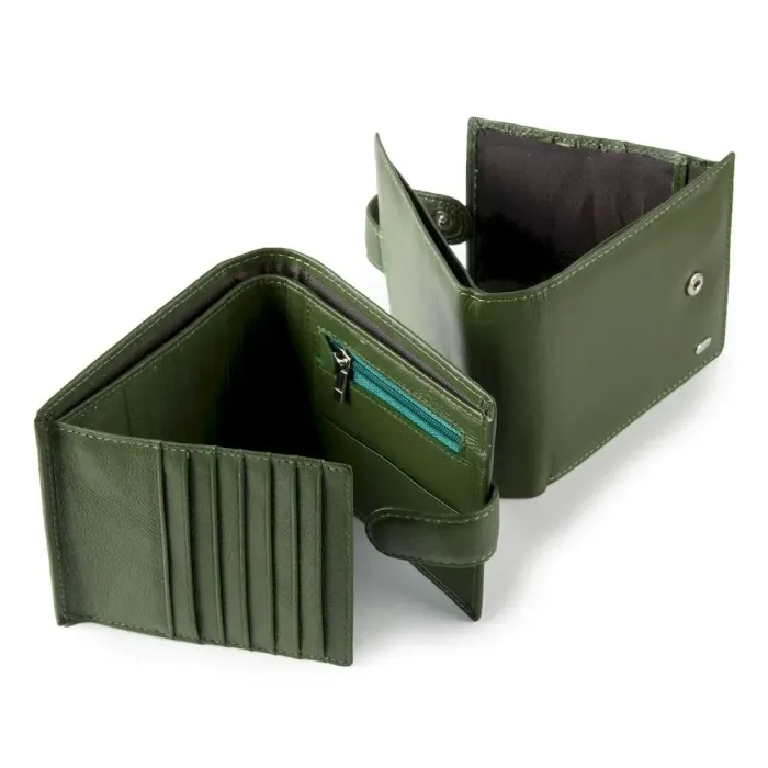 Жіночий гаманець Classic шкіряний Dr.Bond WN-7 dark-green