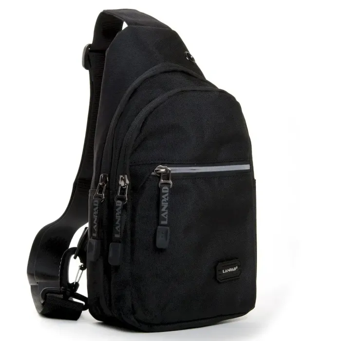 Сумка чоловіча на плече нейлон Lanpad 82031 black