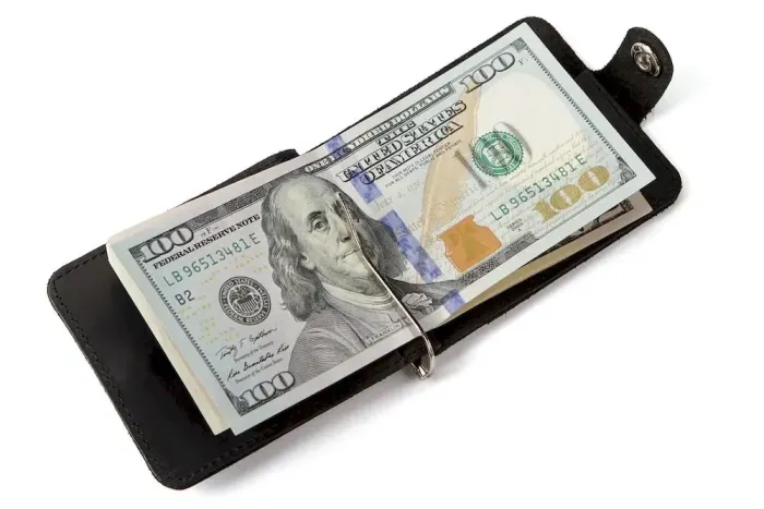 Зажим для купюр SHVIGEL 13787 из винтажной кожи Черный