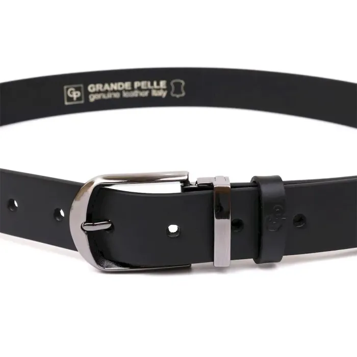 Ремень мужской GRANDE PELLE 00870 кожаный Черный