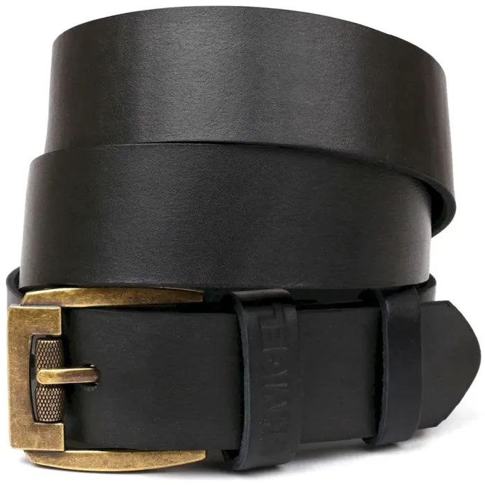 Ремінь SHVIGEL шкіряний 00001 Чорний