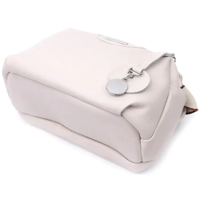 Элегантная сумка на два отделения из натуральной кожи Vintage 22593 Белый