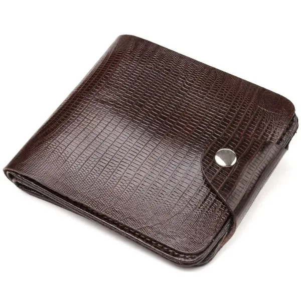 Елегантне портмоне для чоловіків у два складення з натуральної фактурної шкіри CANPELLINI 21576