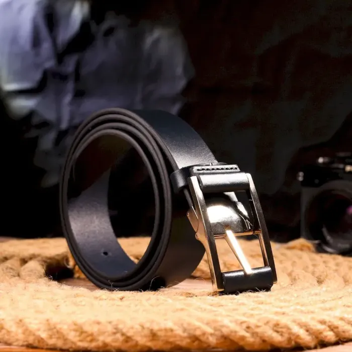 Елегантний чоловічий ремінь під штани з натуральної шкіри Grande Pelle 21452