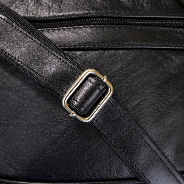 Елітна шкіряна чоловіча сумка SHVIGEL 00791 Чорна