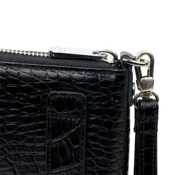 Фактурна чоловіча барсетка KARYA 20913 шкіряна Чорний