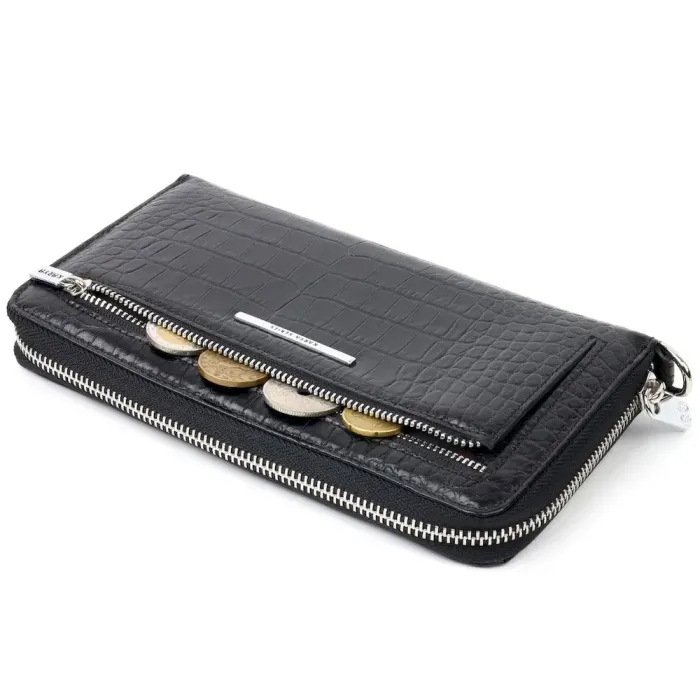 Фактурна чоловіча барсетка KARYA 20913 шкіряна Чорний