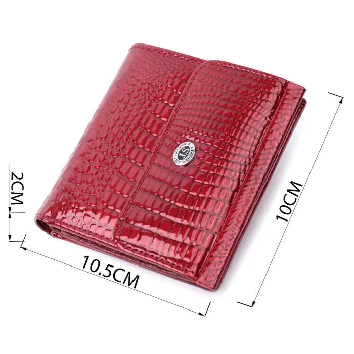 Фактурний жіночий гаманець із натуральної шкіри ST Leather 22705 Червоний