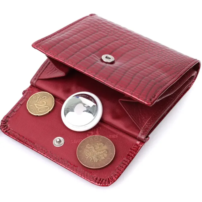 Фактурний жіночий гаманець із натуральної шкіри ST Leather 22705 Червоний