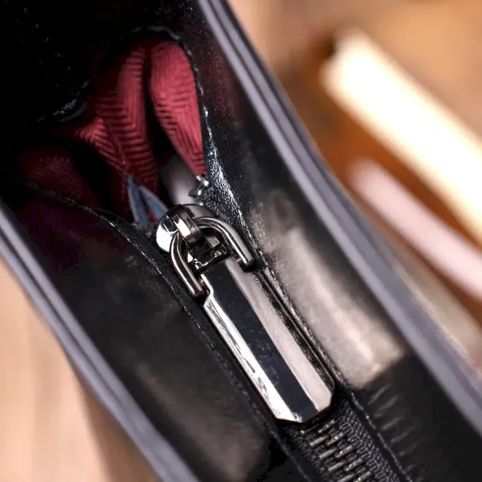 Функціональна сумка шоппер із натуральної шкіри 22095 Vintage Чорна