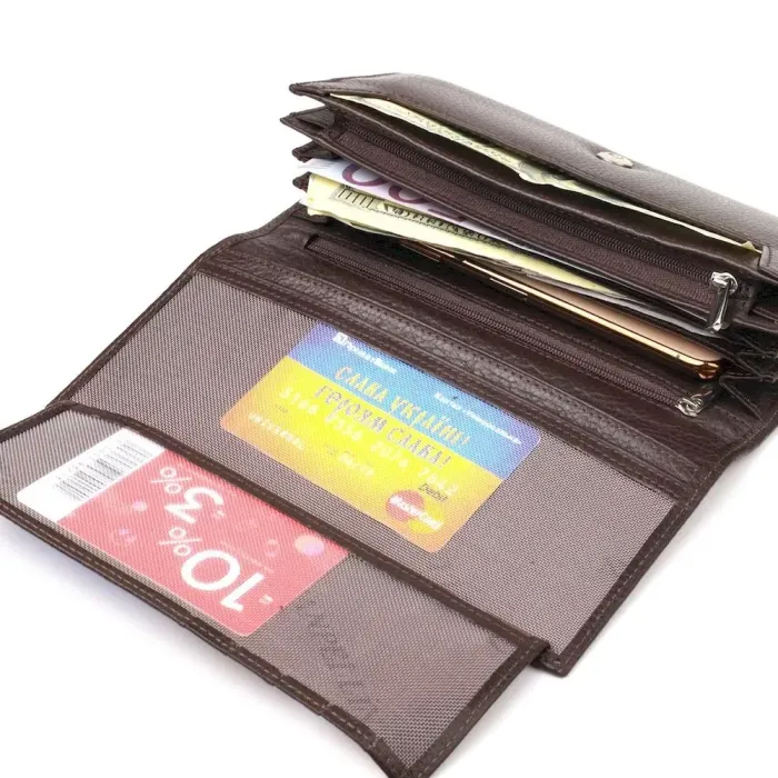 Функціональне жіноче портмоне з монетницею з натуральної шкіри CANPELLINI 21526