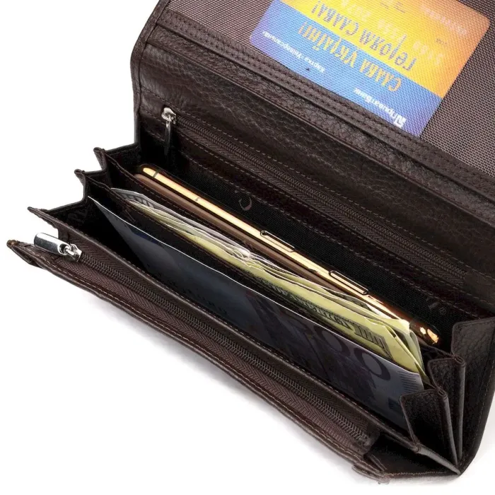 Функціональне жіноче портмоне з монетницею з натуральної шкіри CANPELLINI 21526