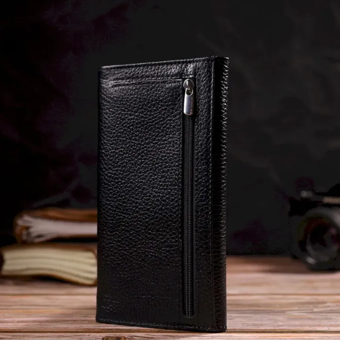 Функциональный кошелек для женщин из натуральной кожи CANPELLINI 21822 Черный