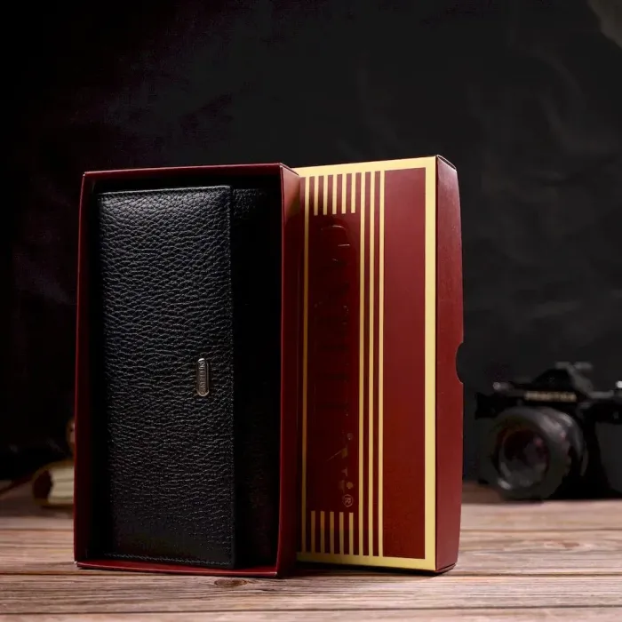 Функциональный кошелек для женщин из натуральной кожи CANPELLINI 21822 Черный