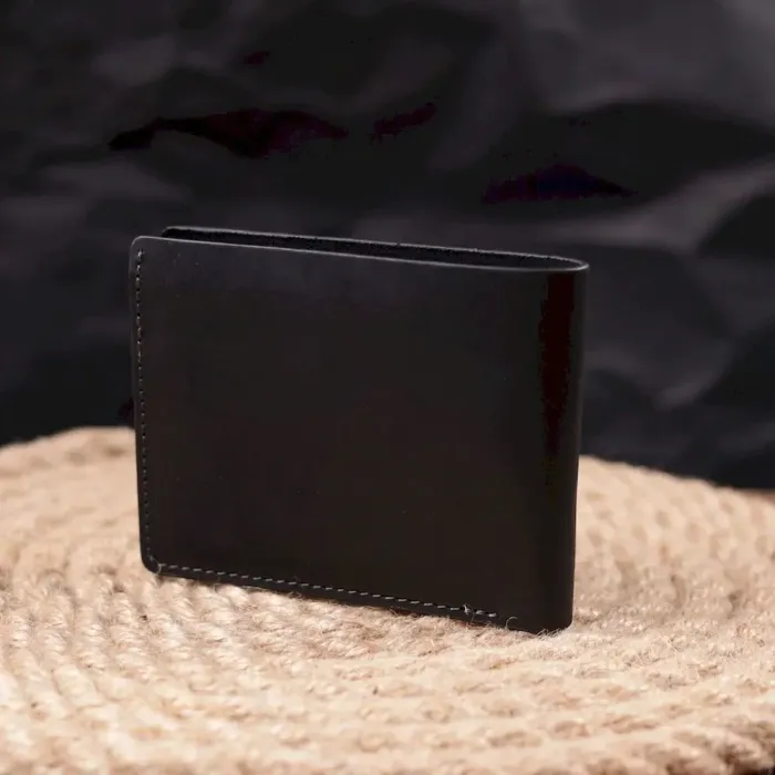 Функціональний шкіряний гаманець без застібки Україна GRANDE PELLE 16755 Чорний