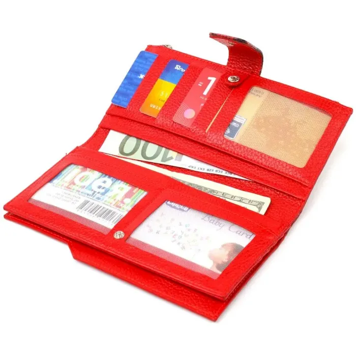 Функціональний жіночий гаманець з натуральної шкіри з тисненням під змію CANPELLINI 21638