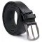 Гладкий батальный мужской ремень Vintage 20716 Черный