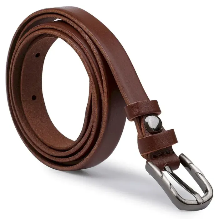 Гладкий шкіряний ремінь для жінок Vintage 20750