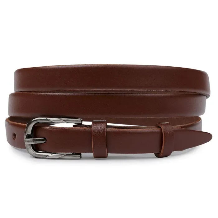 Гладкий шкіряний ремінь для жінок Vintage 20750