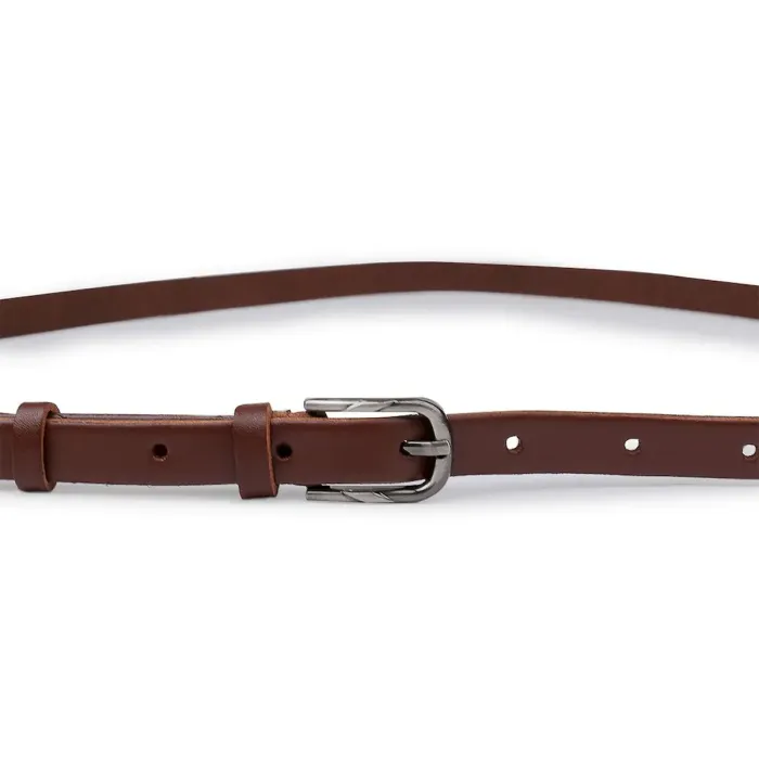 Гладкий шкіряний ремінь для жінок Vintage 20750