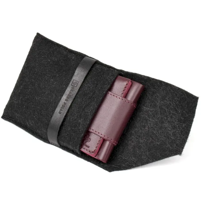 Глянсове шкіряне портмоне GRANDE PELLE 11456 Бордовий
