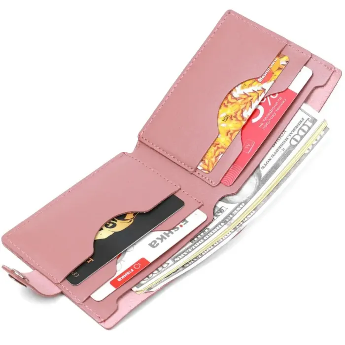 Горизонтальное портмоне из натуральной кожи для женщин Shvigel 16467 Розовый