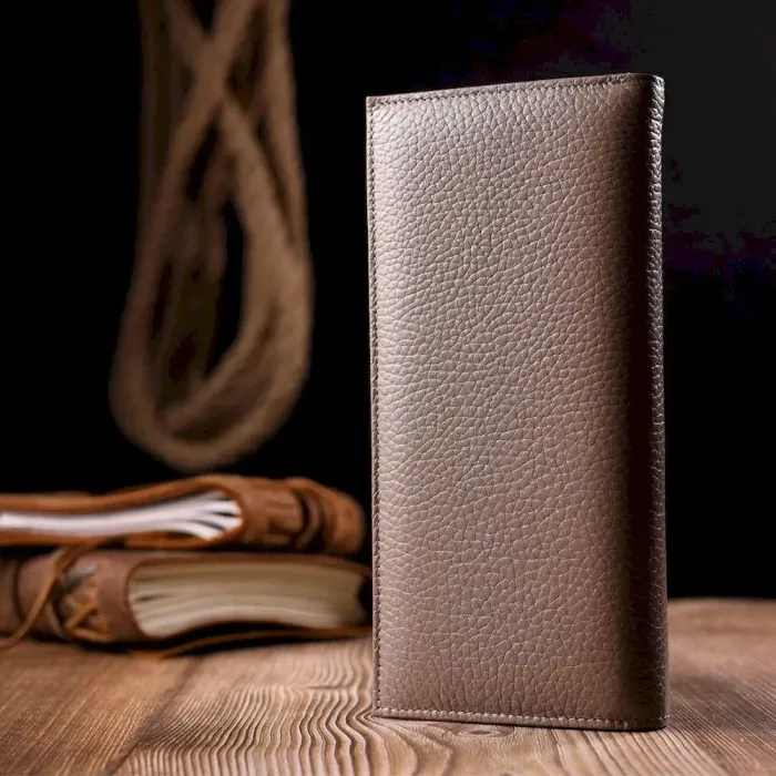 Горизонтальний жіночий гаманець з натуральної шкіри KARYA 21098 Бежевий