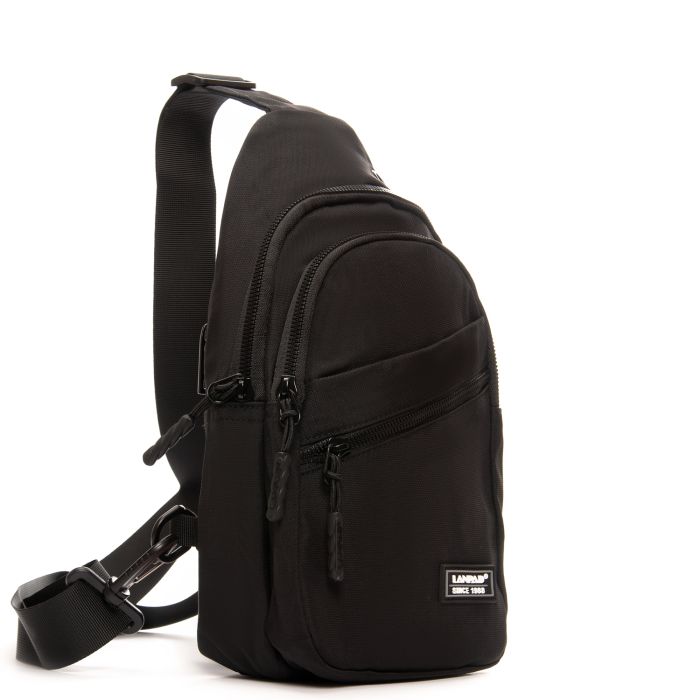 Сумка Мужская На Плечо нейлон Lanpad 83045 black бол