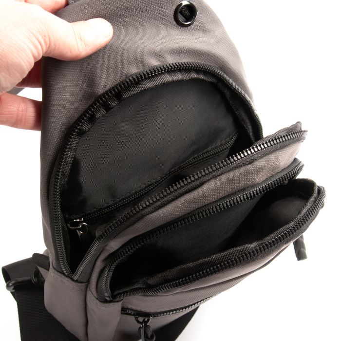 Сумка Мужская На Плечо нейлон Lanpad 83045 grey бол