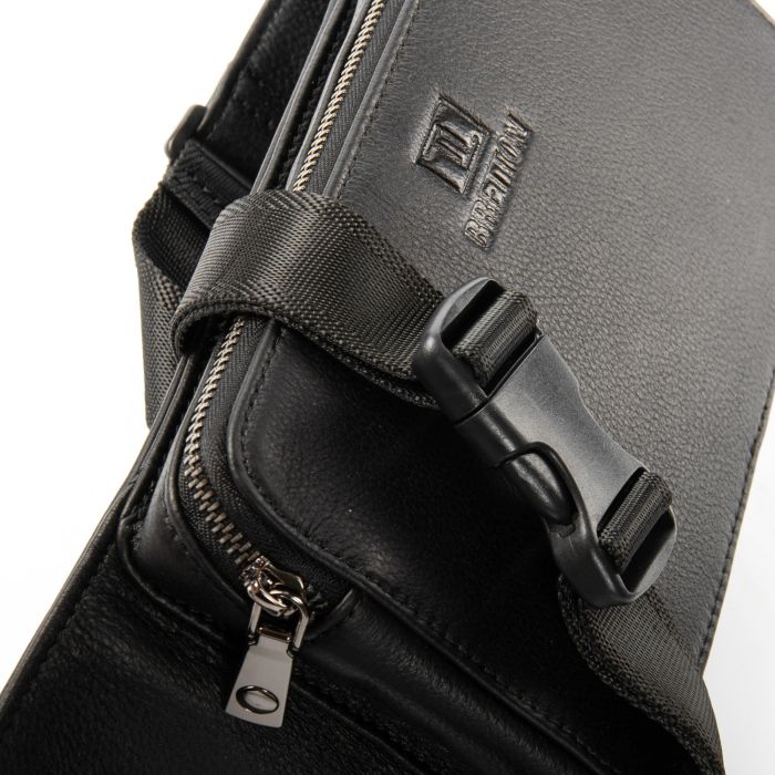 Сумка Мужская На пояс кожа BRETTON 2001-5 black
