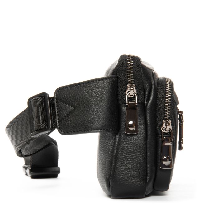 Сумка Мужская На пояс кожа BRETTON 4008-9 black